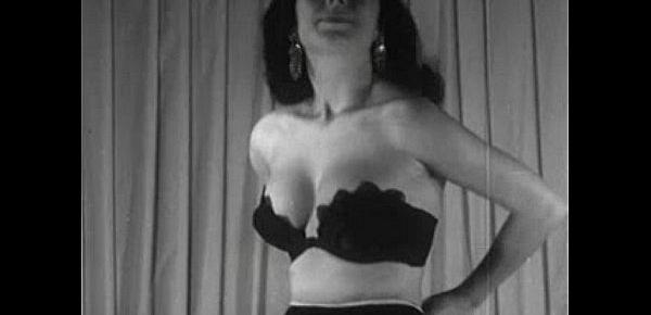  Vintage Brunette Striptease